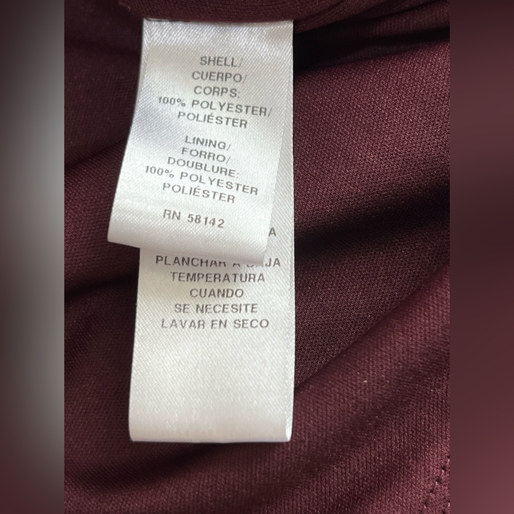 Maggy London Womens 4 Maroon Burnout Velvet Patterned Cold Shoulder Midi Dress - Picture 9 of 10